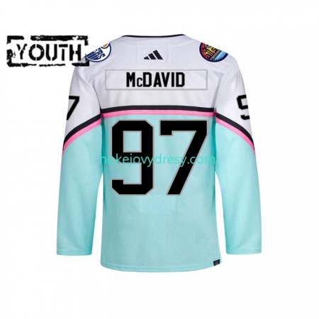 Dětské Hokejový Dres Edmonton Oilers CONNOR MCDAVID 97 2023 All-Star Adidas Bílý Authentic